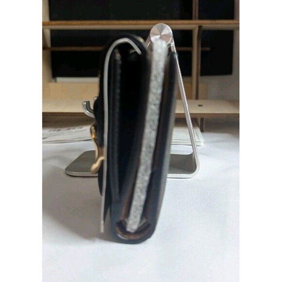 Coach Small Morgan Wallet With Rivets -  Brown/Black Signature Canvas, Leather - Picture 3 of 9